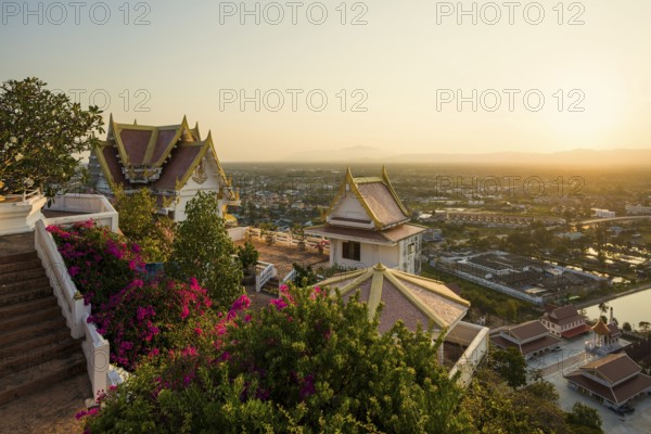 Wat Khao Chong Krachok, sunset, Prachuap Khiri Khan, Prachuap Khiri Khan Province, Central Thailand, Thailand