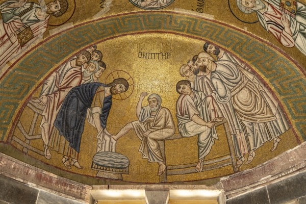 Mosaics in the Catholicon of the Hosios Luke Monastery, UNESCO World Heritage Site in Steiri, Greece