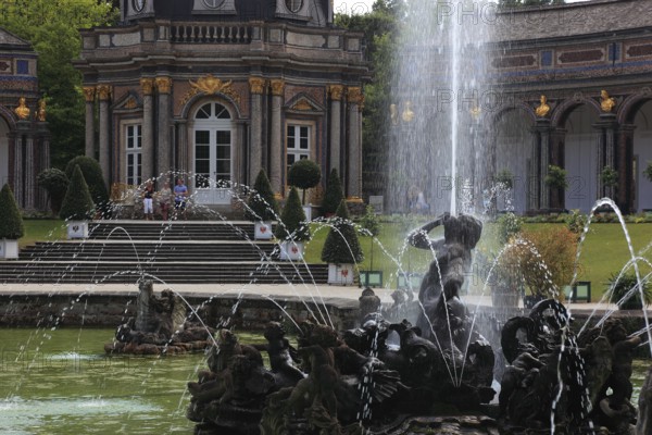Water features of the Upper Grotto, Sun Temple, Hermitage in Bayreuth, Upper Franconia, Bavaria, Germany