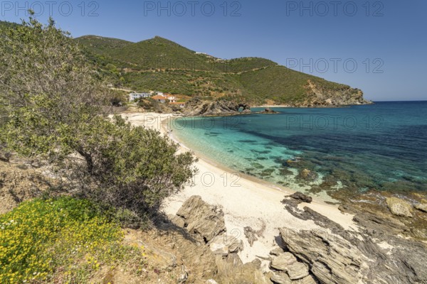 The beach of Kalamos, island of Euboea or Evia, Greece
