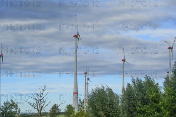 Wind turbines on the B4, Rehna, Mecklenburg-Western Pomerania
