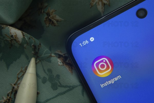 Dhaka, Bangladesh- 07 May 2025: Instagram app icon is seen on smartphone