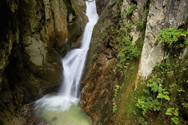 Waterfall in the Durnand Gorge, Les Valettes, Canton of Valais, Switzerland