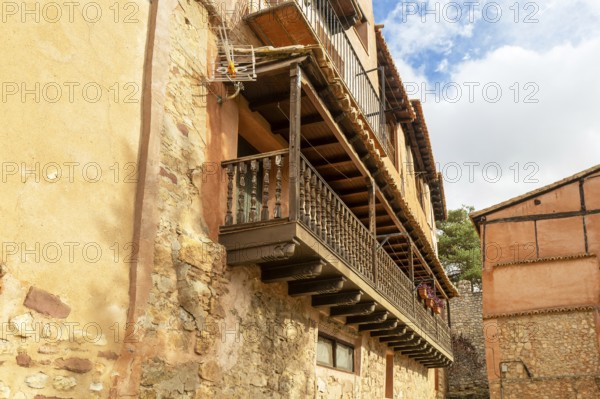 Historic buildings in medieval village of Albarracín, Teruel province, Aragon, Spain