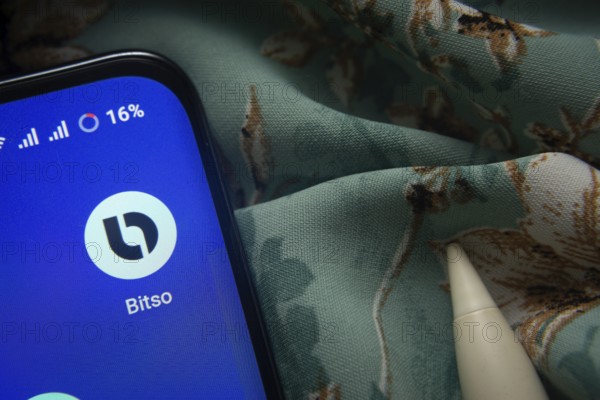 Dhaka, Bangladesh- 07 May 2025: Bitso app icon is seen on smartphone