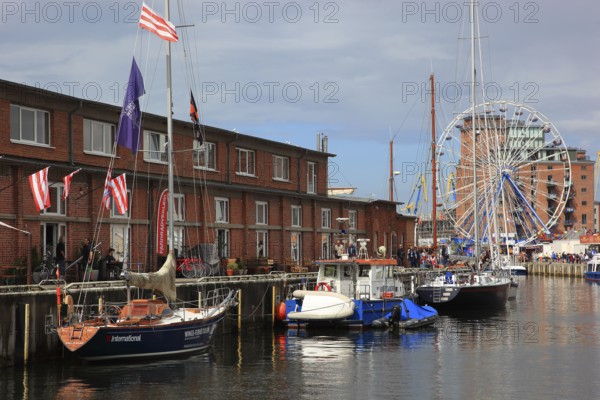 The Old Harbour in Wismar, Nordwestmecklenburg district, Mecklenburg-Vorpommern, Germany