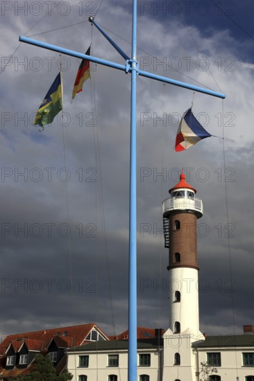 Timmendorf lighthouse on the island of Poel on the Baltic Sea, Northwest Mecklenburg district, Mecklenburg-Western Pomerania, Germany