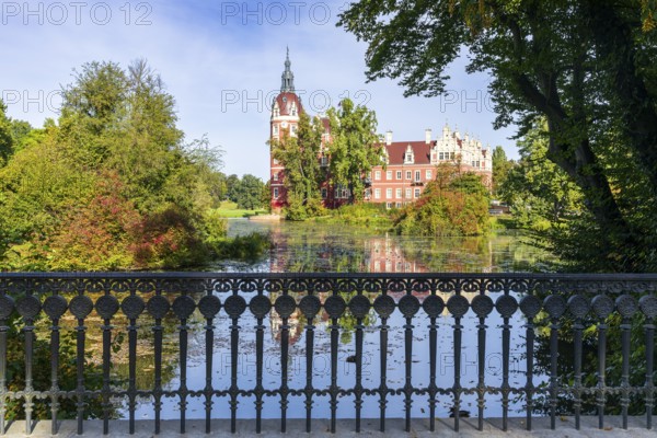 New Muskau Castle, Muskauer Park, UNESCO World Heritage Site, Bad Muskau, Upper Lusatia, Saxony, Germany
