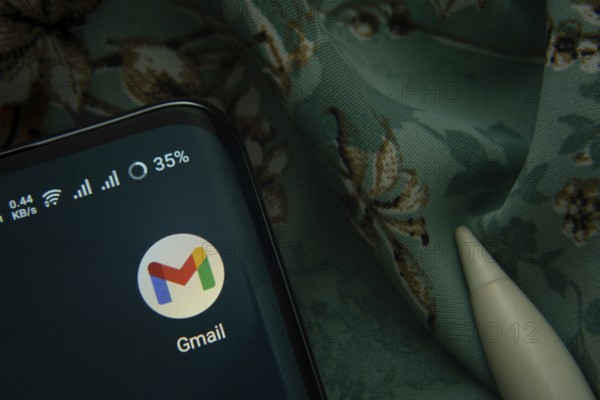 Dhaka, Bangladesh- 07 May 2025: Gmail app icon is seen on smartphone