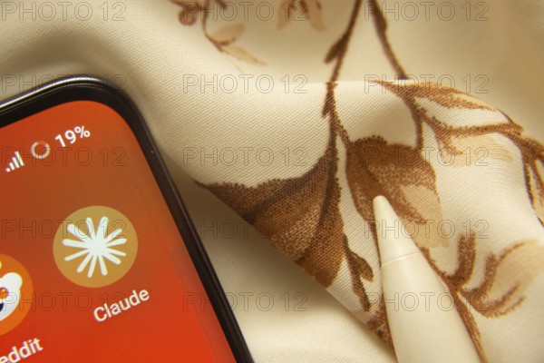 Dhaka, Bangladesh- 07 May 2025: Claude AI app icon is seen on smartphone