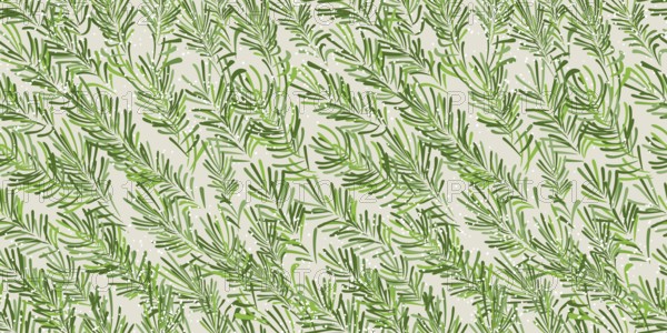 Stylized, hand drawn fir tree branches and snow flakes seamless vector pattern design for winter holidays. Festive decorative background for web, print