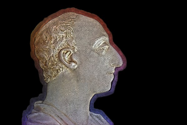 Portrait of James Hutton, 1726 – 1797, Scottish geologist, agriculturalist, chemical manufacturer, naturalist and physician, the Father of Modern Geology, digitally edited