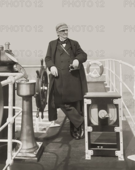 Portrait of Georg Balthazar von Neumayer, Ritter von Neumayer, 1826 – 1909, German polar explorer, geographer and geophysicist, best known for cooperation of meteorology and scientific observations, digitally optimized