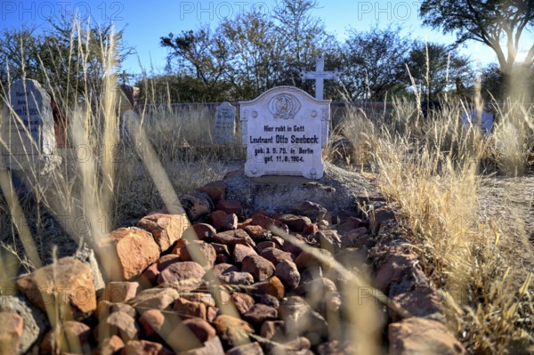 Graves at the German military cemetery at Waterberg, Otjozondjupa region, Namibia
