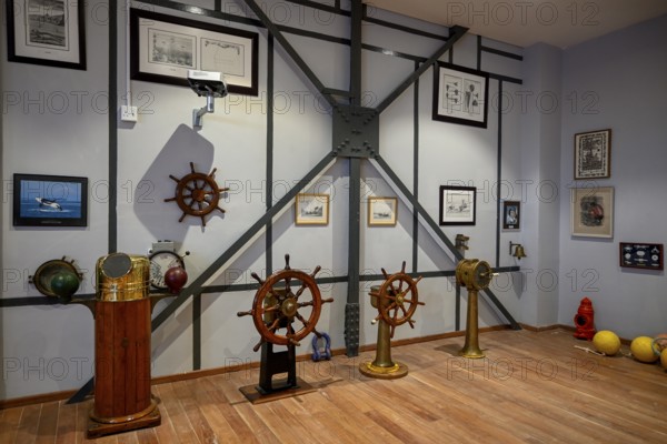 Exhibition room of the Namibia Maritime Museum, Africa's largest maritime museum, Old Power Station, former power station, Lüderitz, Karas Region, Namibia