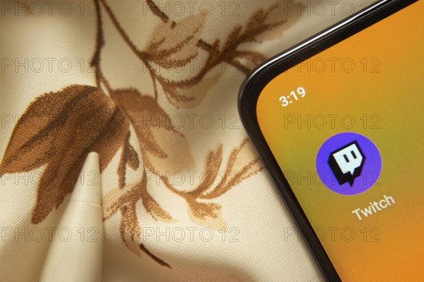 Dhaka, Bangladesh- 30 Sep 2025: Twitch app icon is seen on smartphone