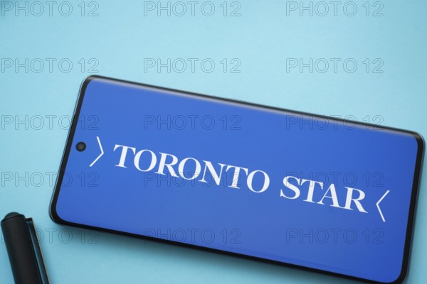 Dhaka, Bangladesh - 18 March 2025: The logo of the toronto star is displayed on a smartphone screen