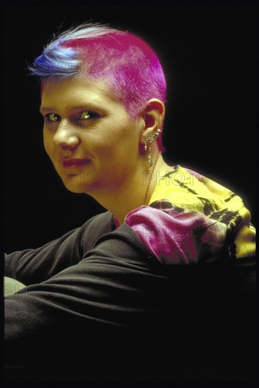 Teenage girl in punk look, Bavaria, Germany