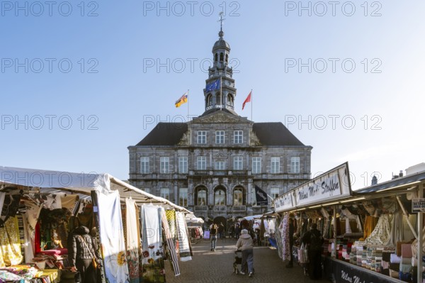 City Hall with Market Square in the city center of Maastricht, the Netherlands