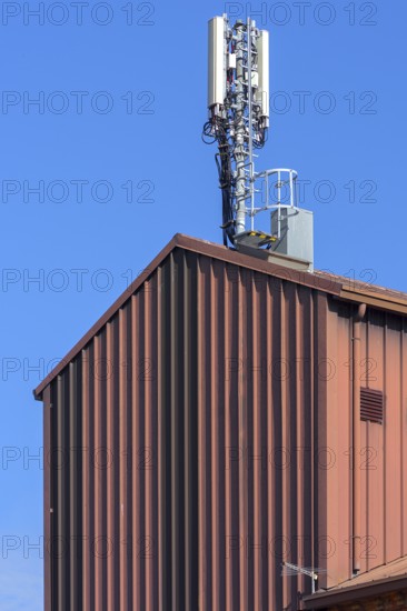 Antenna on a factory building, Giudecca Island, Veneto, Italy