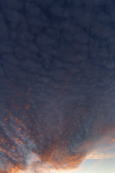 Red evening clouds, Bavaria, Germany
