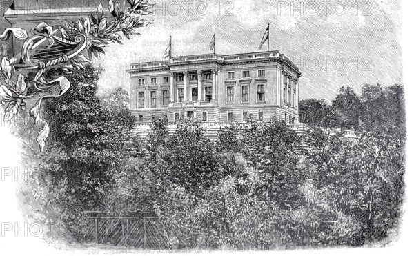 The new Goethe - Schiller - Archive in Weimar, around 1896, authentic, digitally restored reproduction from a 19th century original, exact date of presentation unknown, historical