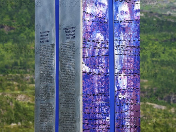 World war II memorial, yugoslavian prisoners in Norway, near Bjørnfjell railway station at road E10, Norway