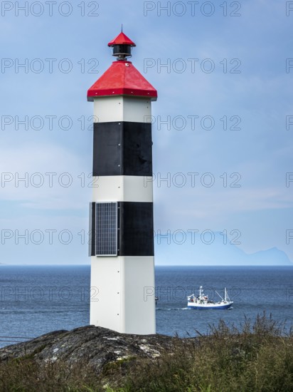 Lyngstuva lighthouse, at northernmost point of Lyngen peninsula, Lyngen, Norway