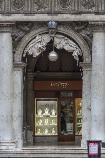 Jewelry shop in the arcades on St. Mark's Square, Venice, Veneto, Italy