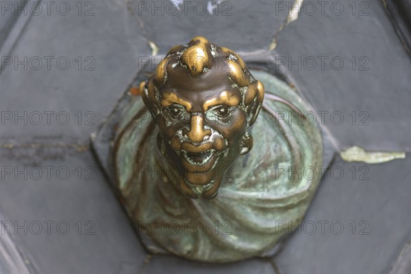 Male head as doorknob, Venice, Veneto, Italy