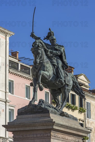 Equestrian statue of Victor Emmanuels II, 1820-1878, Venice, Veneto, Italy