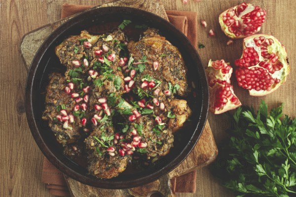 Guruli, Georgian chicken, with walnuts, stewed in wine and spices, Gurian chicken, homemade, no people