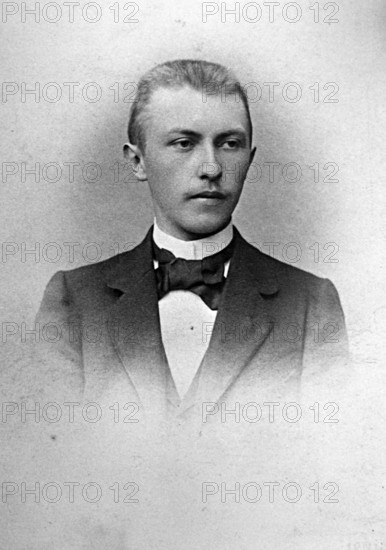 Konrad Adenauer as a student 1896. Portrait. Konrad Adenauer was the first Federal Chancellor of the Federal Republic of Germany from 1949 to 1963. He stood for ties to the West, the unification of Europe and membership in NATO. He was a founding father of the CDU and its party leader. contemporary history, historical