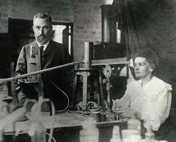 Marie and her man Pierre Curie in the laboratory. Around 1904 Marie Curie was a chemist and physicist of Polish descent. She coined the term “radioactive” to describe radiation. Together with her man and Henri Becquerel, she received the Nobel Prize in Physics on a pro rata basis. In 1911, she and her man received the Nobel Prize in Chemistry for the discovery of the chemical elements polonium and radium. Marie Curie is one of the five people who have received a Nobel Prize several times. She also received Nobel Prizes in two different subject areas. An absolute exceptional scientist. research, science, contemporary history, historical
