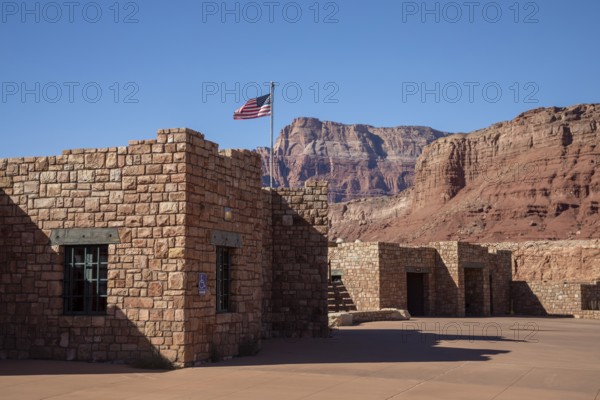 Marble Canyon, Arizona - The visitor center at the historic Navajo Bridge over the Colorado River at the north end of the Grand Canyon