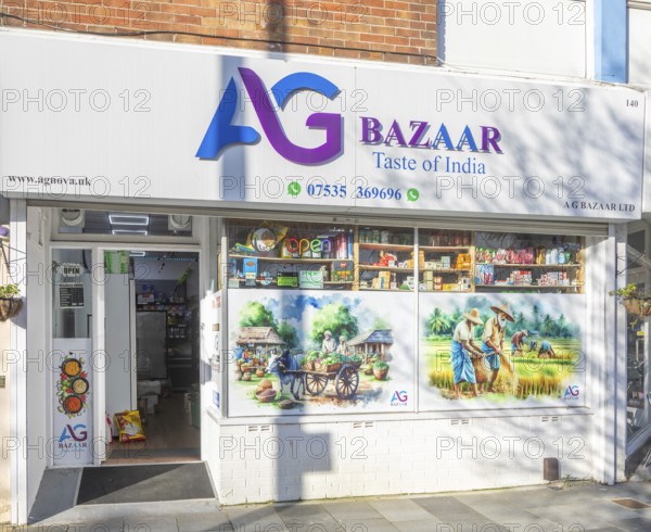 AG Bazaar Indian food shop, city centre of Plymouth, Devon, England, UK international food and butchers