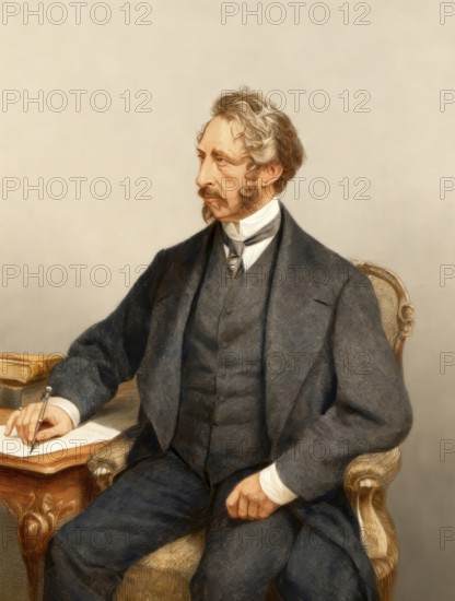 Portrait of Edward George Earle Lytton Bulwer-Lytton, 1803 - 1873, an English politician, poet and playwright