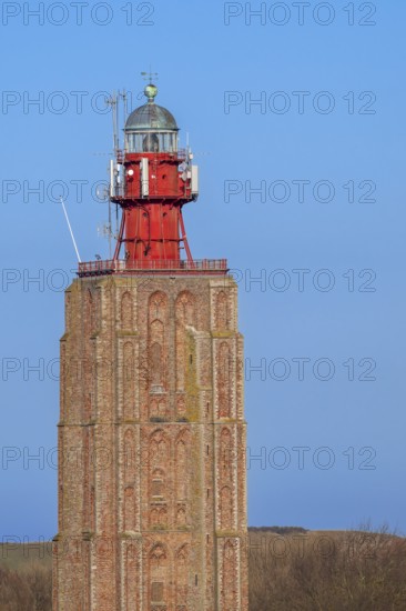 15th century lighthouse Hoog / Zuiderhoofd / Hoge Licht in the town Westkapelle, Veere, Walcheren in the province Zeeland of the Netherlands