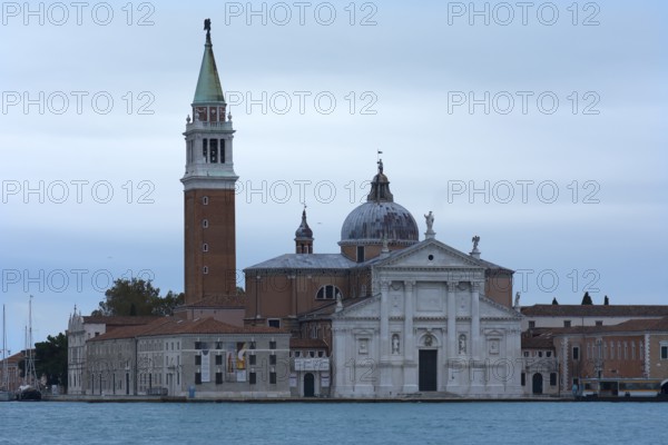 View of the church of San Giorgio Maggiore on the island of S.Giorgio Maggiore, Venice, Veneto, Italy