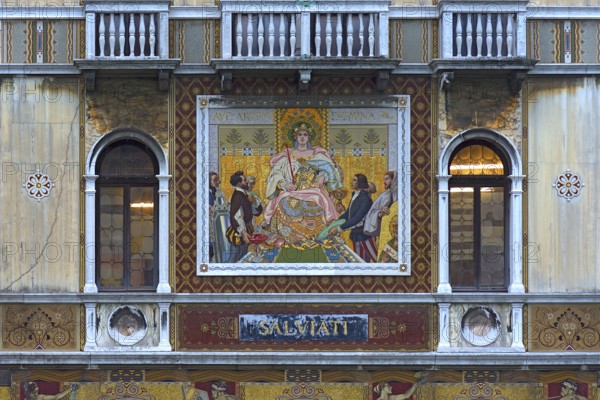 Palazzo Salviati an art nouveau palace built 1903-1906, Dorsoduro district, Venice, Veneto, Italy