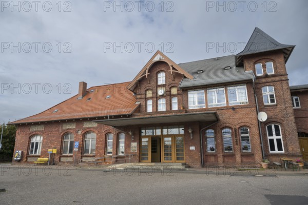 Station, listed building, Sassnitz, Rügen, island, Baltic Sea, Mecklenburg-Western Pomerania, Germany