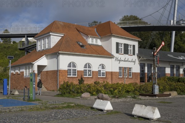 Hafenbahnhof am Stadthafen, Sassnitz, Rügen, island, Baltic Sea, Mecklenburg-Western Pomerania, Germany