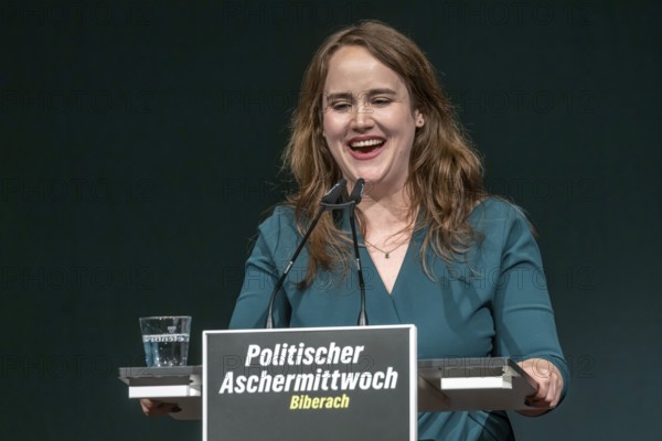 Ricarda Lang. Political Ash Wednesday of the Green Party in Biberach. Biberach, Baden-Württemberg, Germany