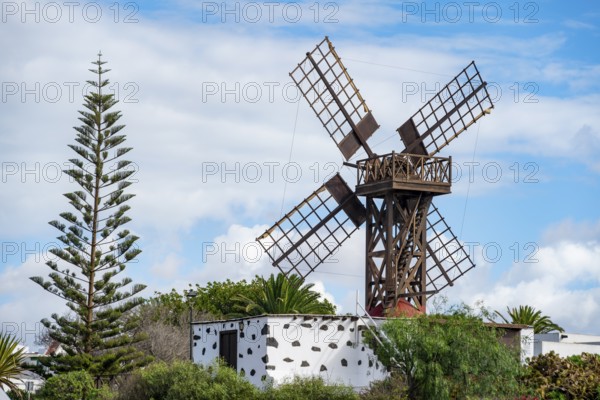 Historic windmill, Teguise, Lanzarote, Canary Islands, Spain