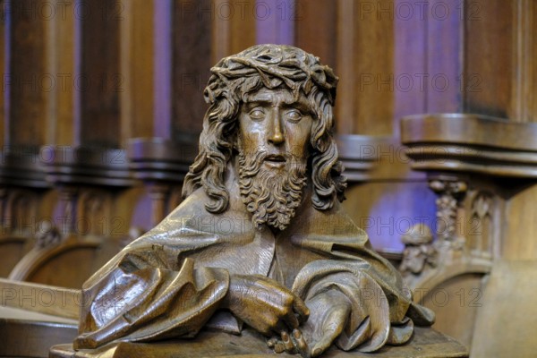 Choir Stühl, Ulm Cathedral, Ulm, Baden-Württemberg, Germany