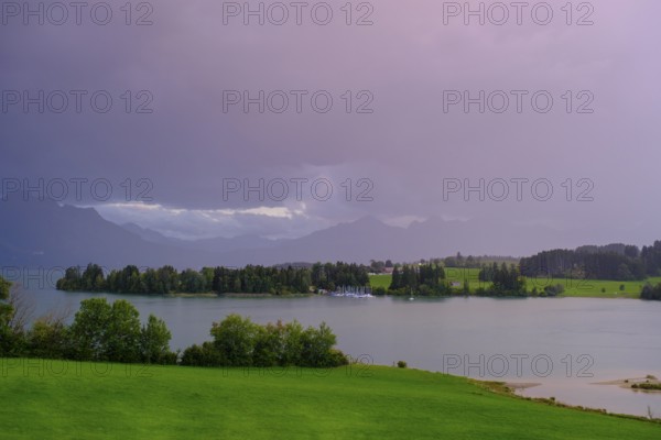 Forggensee, Illasbergsee, Ostallgäu, Swabia, Bavaria, Germany