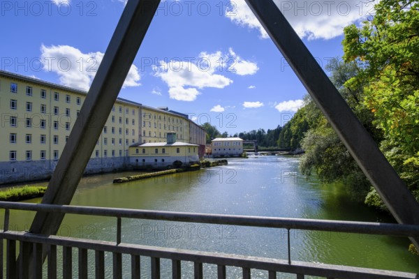 Oberes Stauwehr, an der Iller, Kempten, Oberallgäu, Swabia, Bavaria, Germany