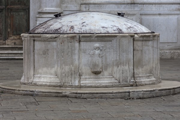 Closed historic fountain, Venice, Veneto, Italy
