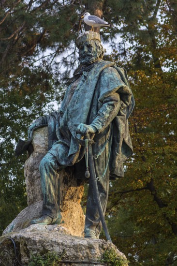Monument to Giuseppe Garibaldi, 1807-1882, Italian guerrilla fighter, Venice, Veneto, Italy