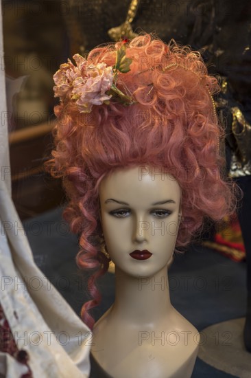 Female mannequin with high-toned hair, Venice, Veneto, Italy